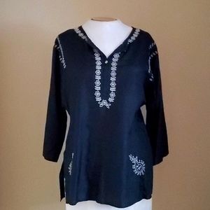 Diagonal 100% Silk Top